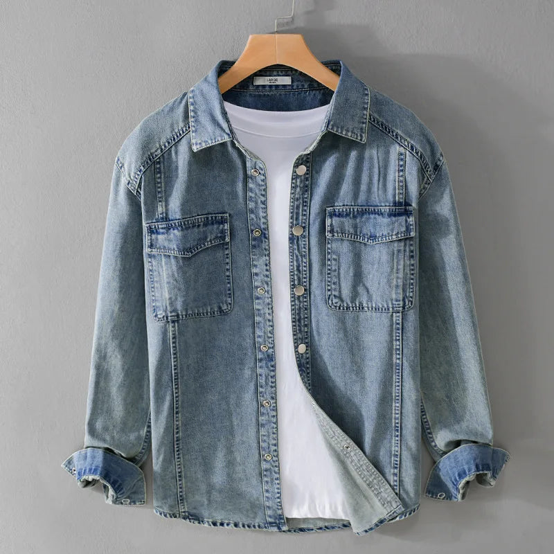 Men's "Axelton" Simple Denim Shirt