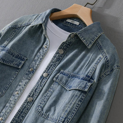 Men's "Axelton" Simple Denim Shirt