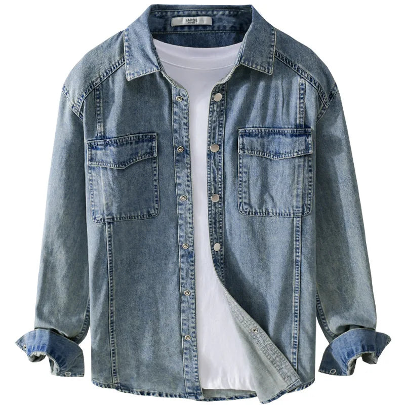 Men's "Axelton" Simple Denim Shirt